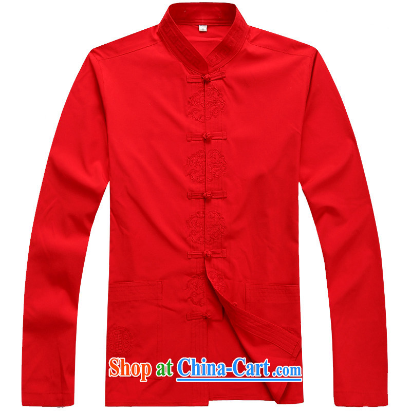 The Royal free Paul 2015 new Chinese men and elderly people in long-sleeved Tang package loaded old life clothing Tang jackets China wind package mail 2048 red/A 180, the Royal free Paul (KADIZIYOUBAOLUO), online shopping