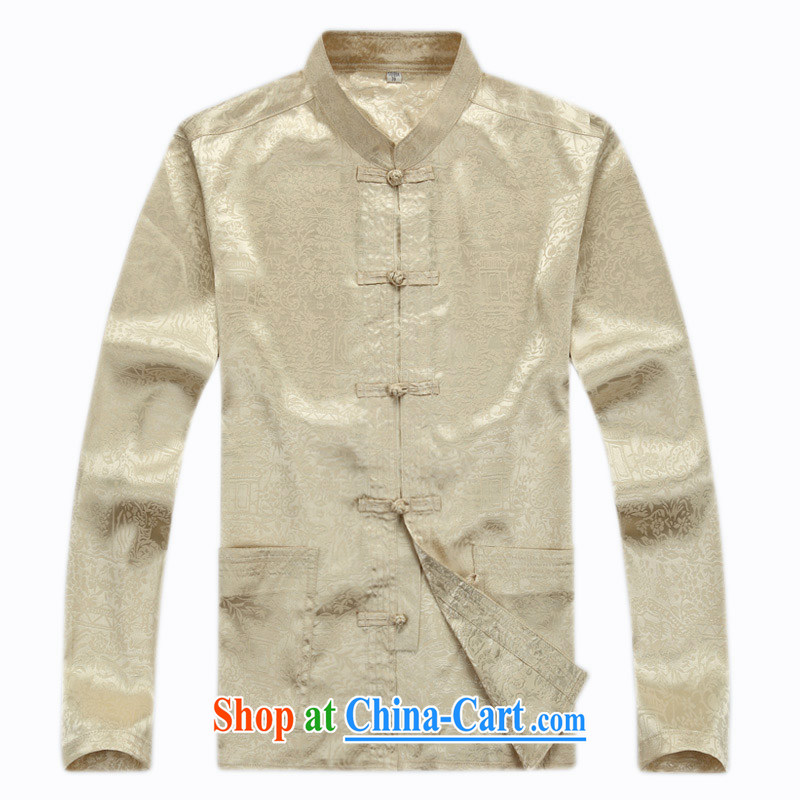 The Royal free Paul 2015 Spring and Autumn and new Tang is in the Men's old men Tang replacing old life long-sleeved clothing Tang jackets men and Tang package Pack E-Mail beige/A 190, the Royal free Paul (KADIZIYOUBAOLUO), online shopping