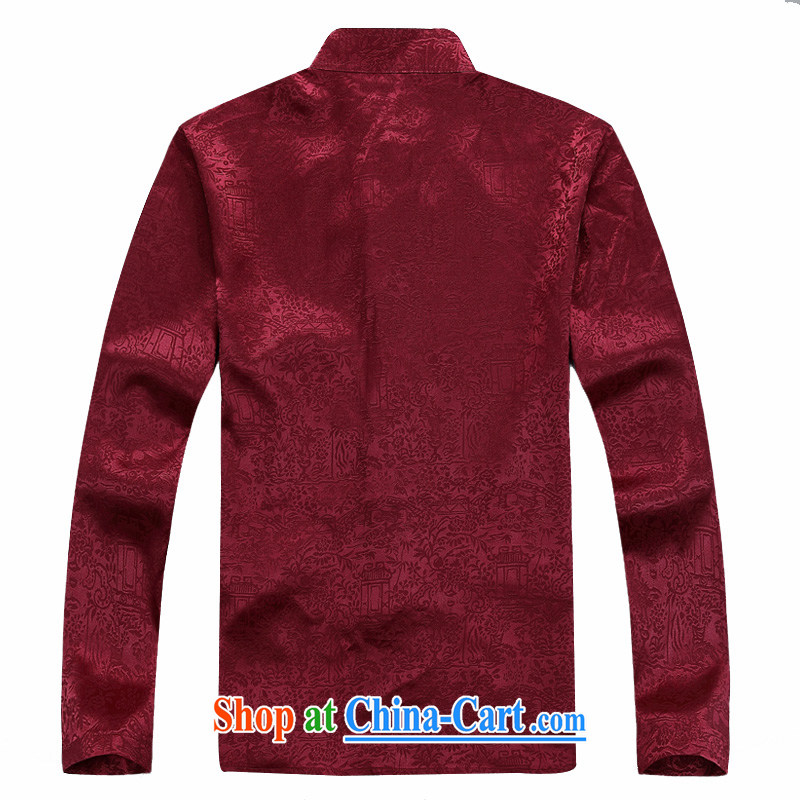The Royal free Paul 2015 new Chinese men and the old men Tang long-sleeved T-shirt with old life clothing China wind Tang jackets package mail red 190, the Dili free Paul (KADIZIYOUBAOLUO), online shopping