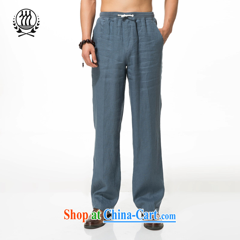 men's cotton the casual loose trousers, Old Summer cotton Ma leisure loose elastic strap trousers ethnic wind cotton the casual trousers brown XXXL/190, and mobile phone line (gesaxing), and on-line shopping
