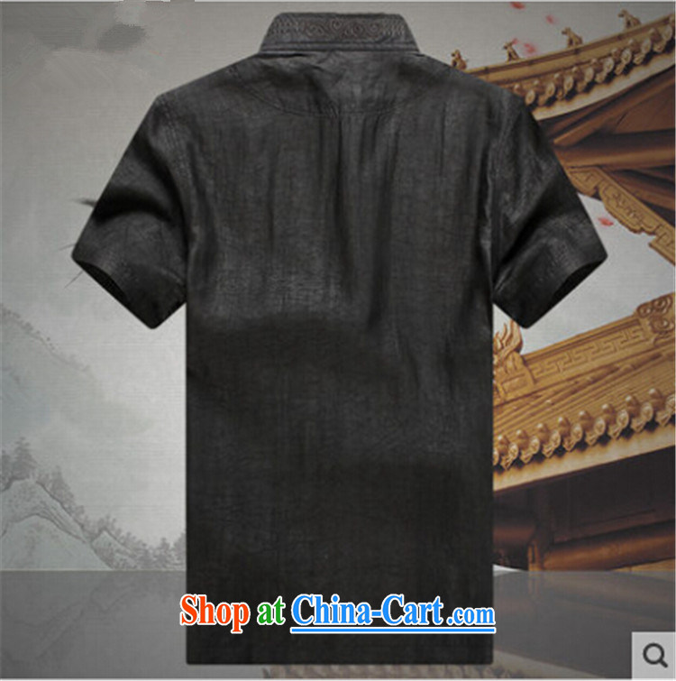 The dessertspoon, summer 2015, Tang is a silk men's T-shirt with short sleeves and older persons, served Chinese style men's short-sleeve kit Dad loaded summer black XXXXL 195 pictures, price, brand platters! Elections are good character, the national distribution, so why buy now enjoy more preferential! Health