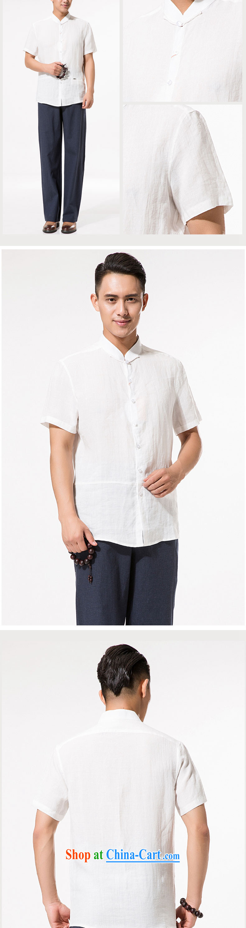 China ramie summer short-sleeved T-shirt, old men ramie Tang with XL men's cotton MA, for summer, short-sleeved T-shirt cotton the father with white XXXL/190 pictures, price, brand platters! Elections are good character, the national distribution, so why buy now enjoy more preferential! Health
