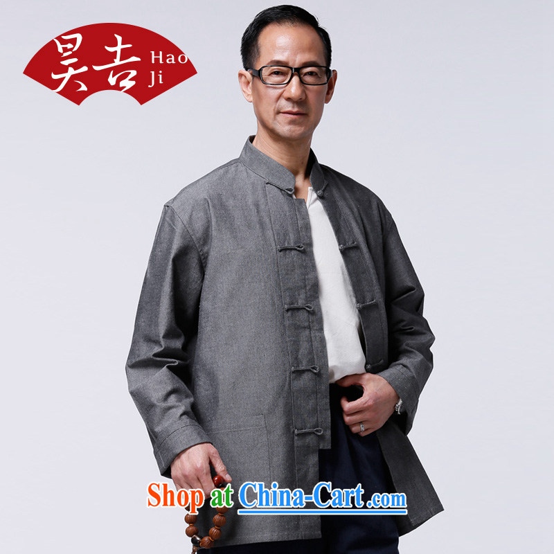 Ho Chi Chun-load new, older men detained the Tang with pure cotton long-sleeved Dress Shirt Dad loaded the T-shirt maroon 190, Ho-gil, and shopping on the Internet