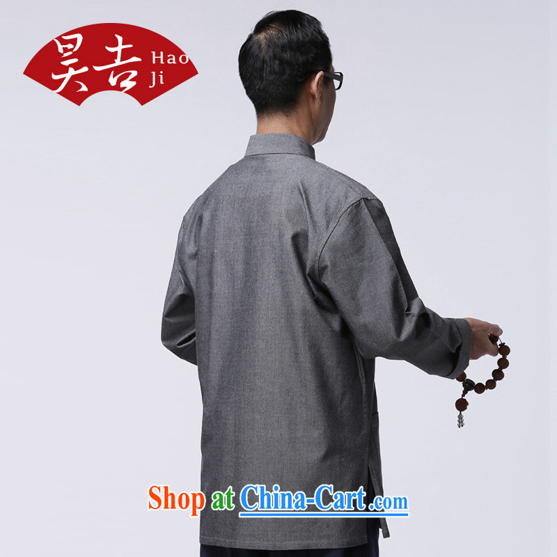Ho Chi Chun-load new, older men detained the Tang with pure cotton long-sleeved Dress Shirt Dad loaded the T-shirt maroon 190, Ho-gil, and shopping on the Internet