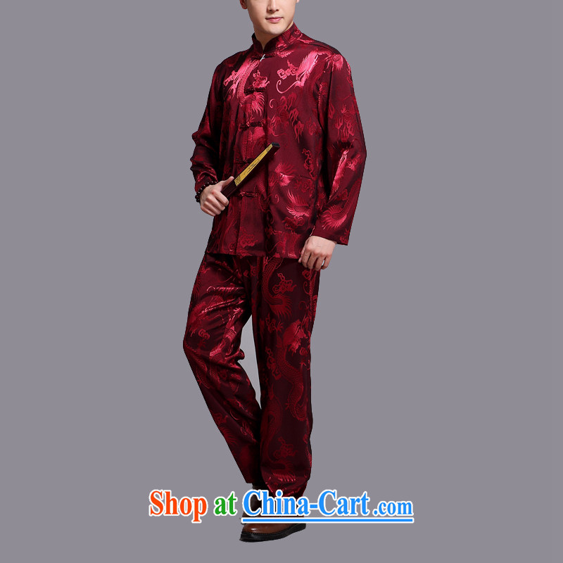 The Carolina boys men's middle-aged and older Chinese men and long-sleeved middle-aged father older persons Tang package installed China wind men and the red 4 XL/190, the Tony Blair (AICAROLINA), and, on-line shopping