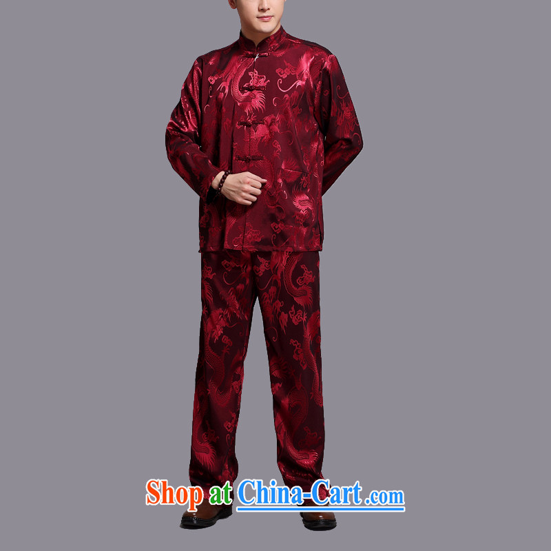 The Carolina boys men's middle-aged and older Chinese men and long-sleeved middle-aged father older persons Tang package installed China wind men and the red 4 XL/190, the Tony Blair (AICAROLINA), and, on-line shopping