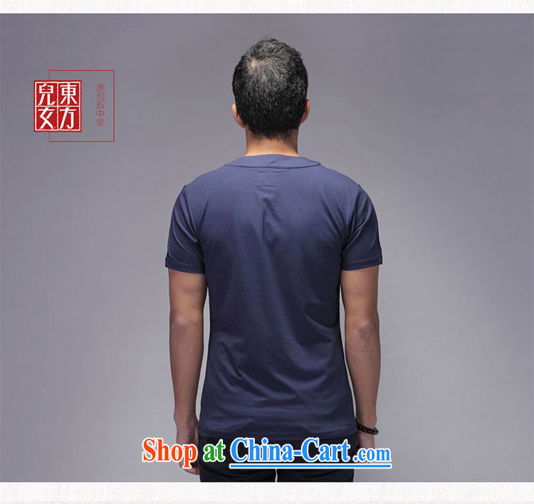 Oriental children China wind men's improved Chinese short-sleeved, for cultivating summer Chinese national costume is withholding the blue L pictures, price, brand platters! Elections are good character, the national distribution, so why buy now enjoy more preferential! Health