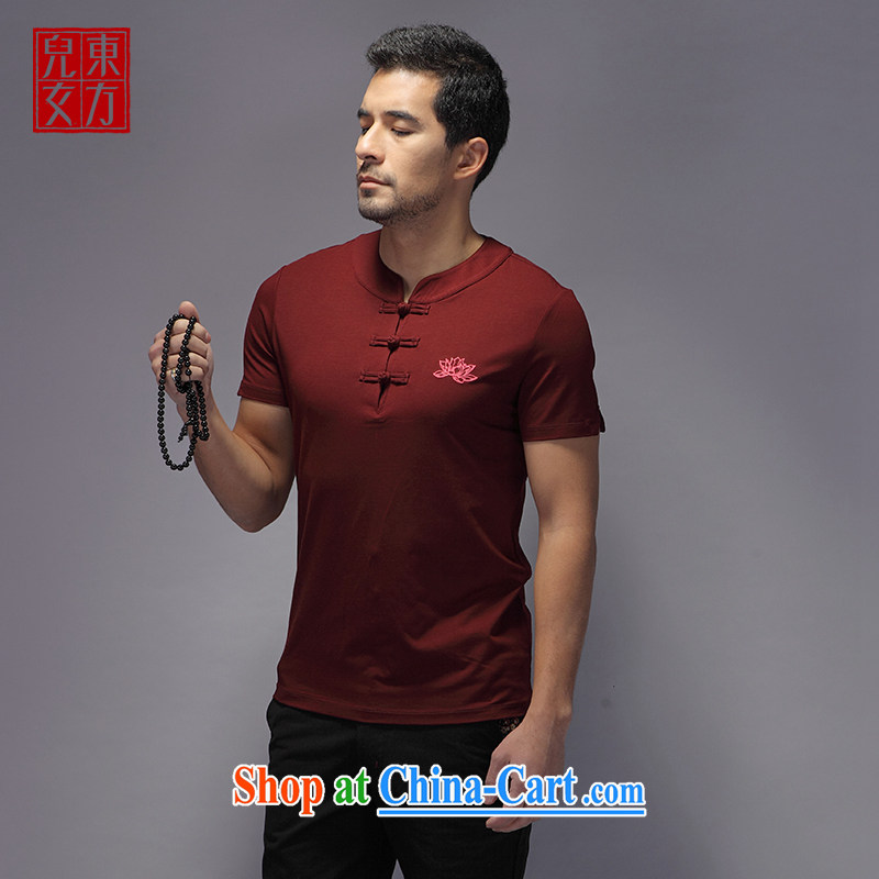 Oriental children China wind men's improved Chinese short-sleeved, for cultivating summer Chinese national costume is withholding the blue L, Oriental children, shopping on the Internet
