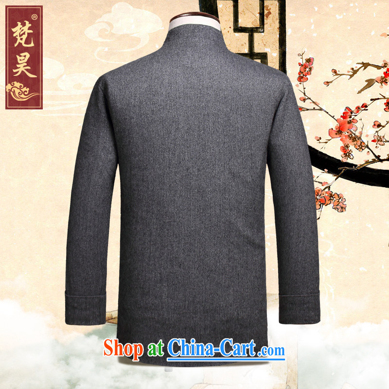 Autumn 2015 New Men Tang jackets Chinese, for long-sleeved hand-tie Chinese W 869 light gray 4 XL, Van Gogh-ho, shopping on the Internet