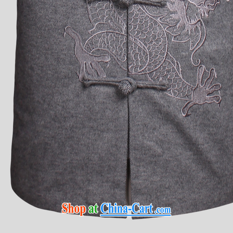 Van Gogh's annual fall and winter Chinese new men's jackets, older long-sleeved warm up for China wind Chinese W 1317 light gray 3 XL, Van Gogh-ho, and shopping on the Internet