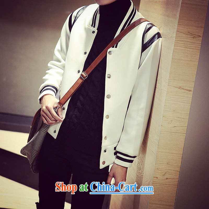 Flows toward the 2015 autumn jacket, baseball sweater space cotton stylish beauty sweater male and 2 color into the genuine package mail