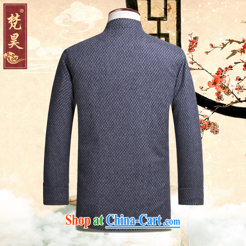 Van Gogh's annual autumn and winter, the Tang with long-sleeved jacket Chinese, manually for the buckle wool Chinese W 818 gray 4 XL, Van Gogh's annual meeting, and on-line shopping