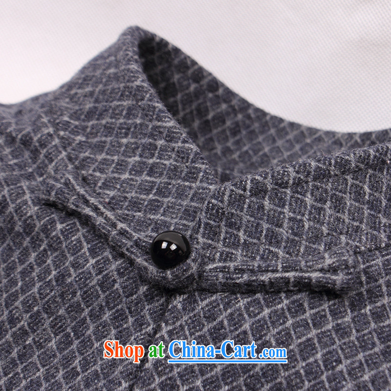 Van Gogh's annual autumn and winter, the Tang with long-sleeved jacket Chinese, manually for the buckle wool Chinese W 818 gray 4 XL, Van Gogh's annual meeting, and on-line shopping