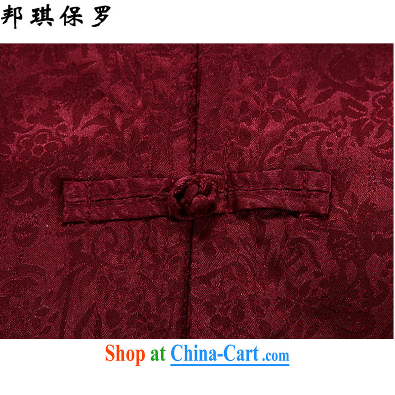 Bong-ki Paul older persons in Chinese men's long-sleeved Kit spring and fall Kung Fu Men's Chinese shirt China wind, served for the Chinese package father red T-shirt L/175, Angel Paul, shopping on the Internet