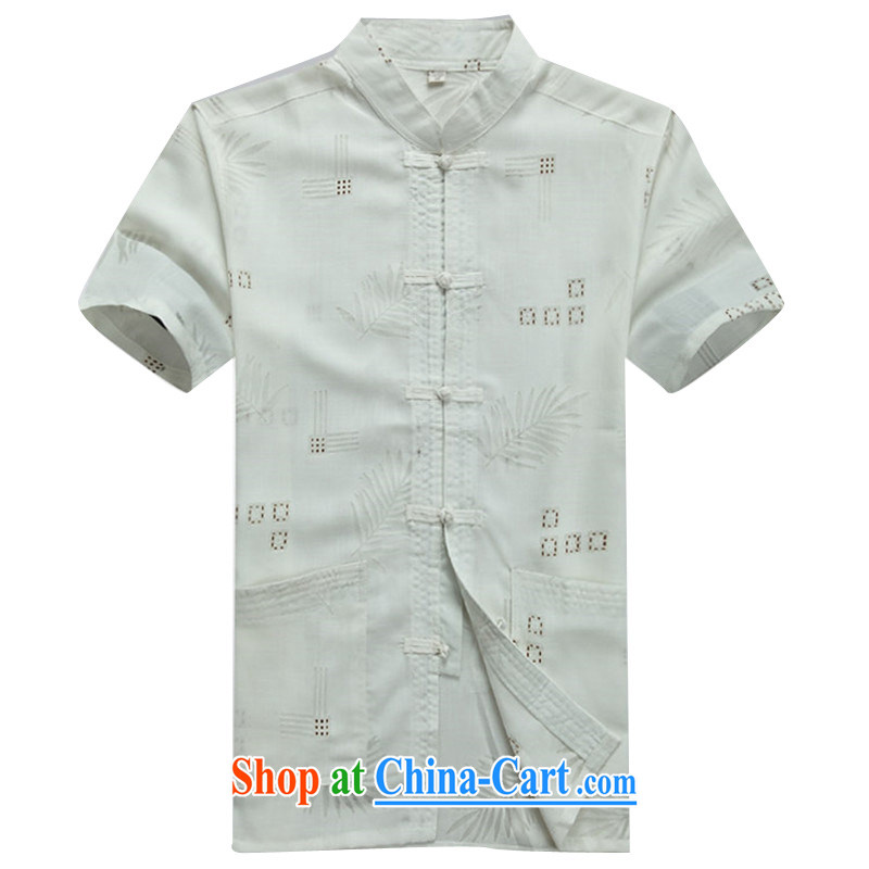 Putin's European Summer middle-aged and older short-sleeved cotton the Tang with middle-aged men's China wind half sleeve shirt men's father with his grandfather summer beige XXXL/190, Beijing (JOE OOH), online shopping
