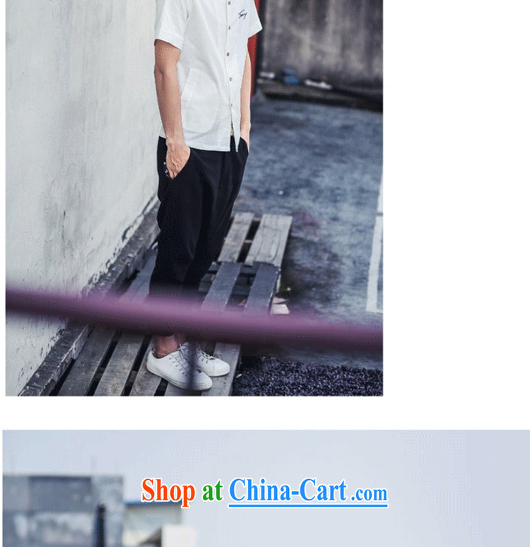 Dan Jie Shi linen short-sleeve men's day, Retro embroidery the Commission the shirt men's half sleeve pocket the shirt to the white XL . pictures, price, brand platters! Elections are good character, the national distribution, so why buy now enjoy more preferential! Health