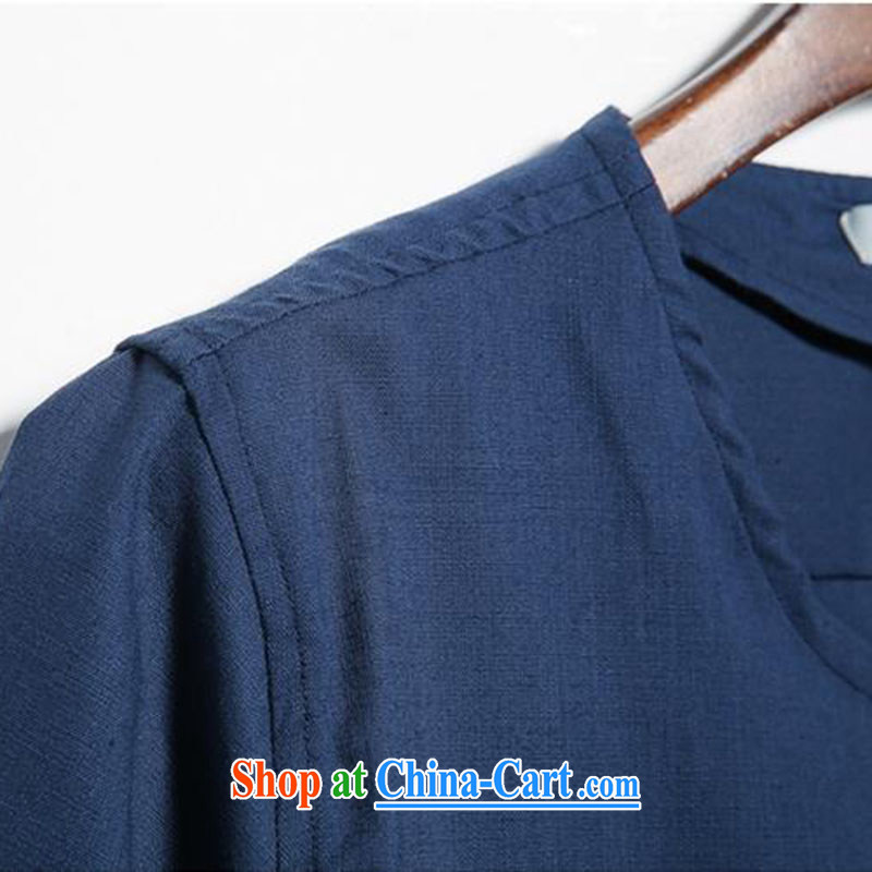 Dan Jie Shi-linen short-sleeve men's day, Retro embroidery the Commission the shirt men's half sleeve pocket the shirt to the white XL, Dan Jie Shi (DAN JIE SHI), online shopping