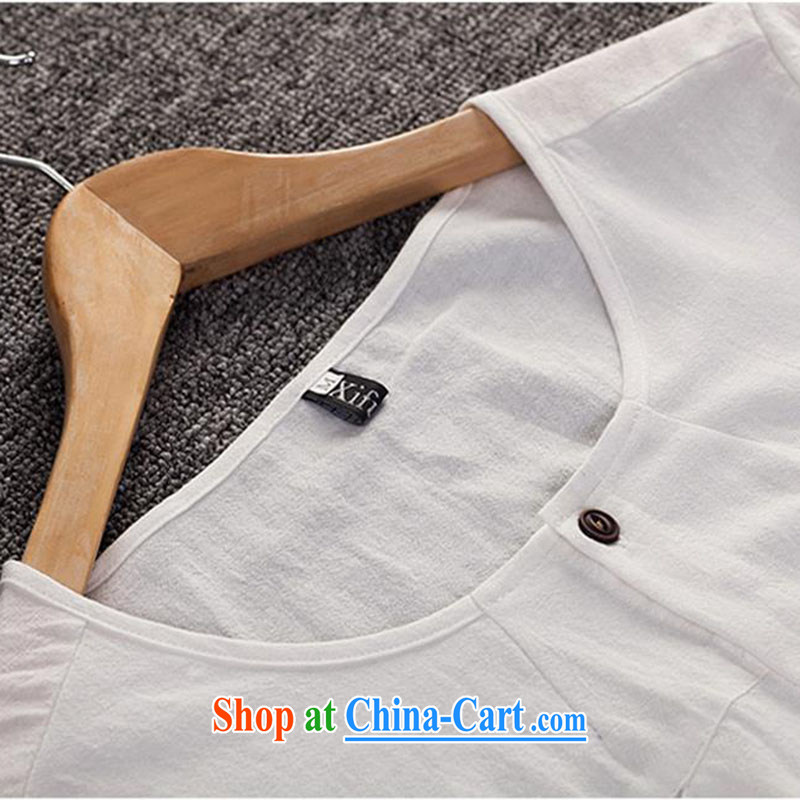 Dan Jie Shi-summer new, men's linen T shirt cotton the commission cultivating short-sleeved T the Commission the T-shirt large, T-shirts and to the payment Po blue XL ., Dan Jie Shi (DAN JIE SHI), online shopping