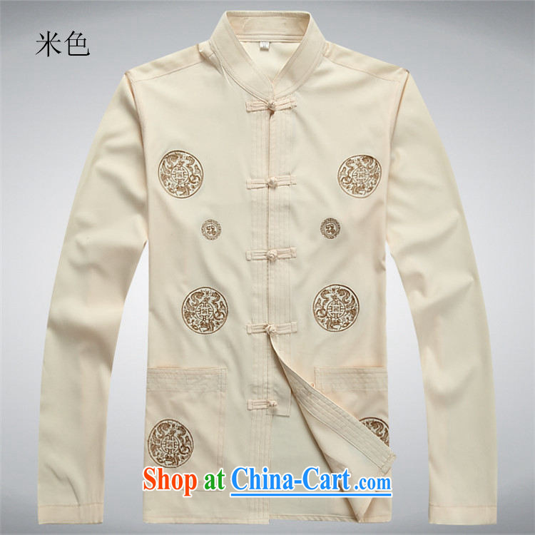 The chestnut Mouse middle-aged and older Chinese Kit long-sleeved spring and summer thin middle-aged man Tang replace Kit father in older male beige Kit XXXL pictures, price, brand platters! Elections are good character, the national distribution, so why buy now enjoy more preferential! Health