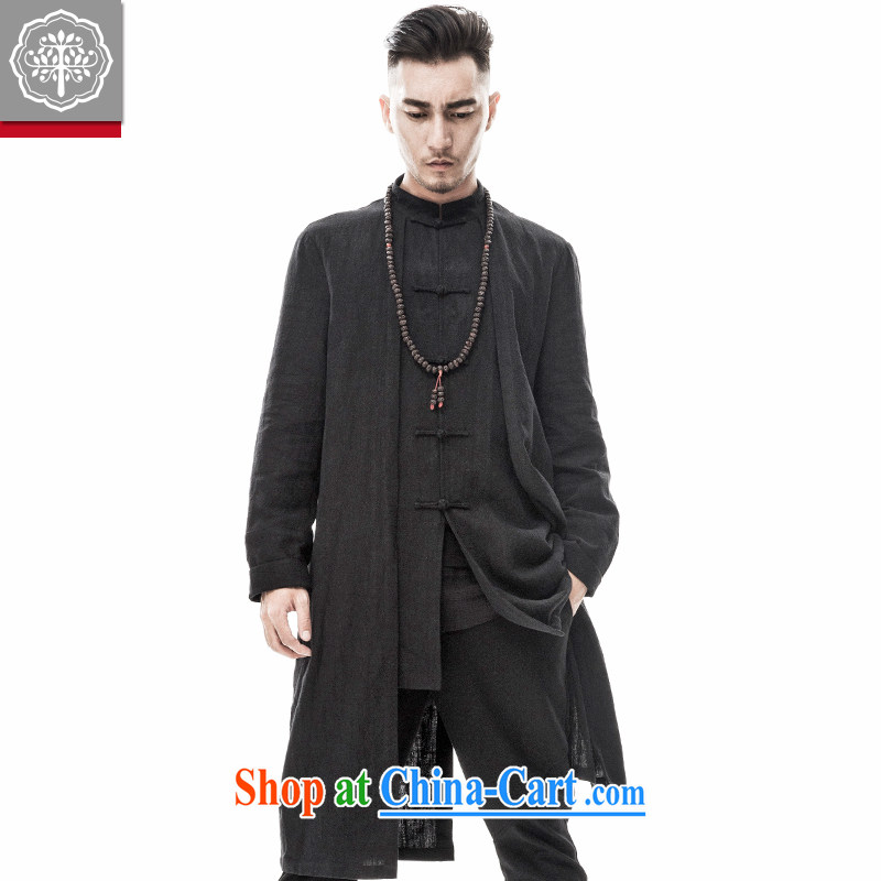 To tree Chinese men and Han-improved Chinese men's cotton autumn the coat, for the charge-back gown China wind Hyun-color 165_S