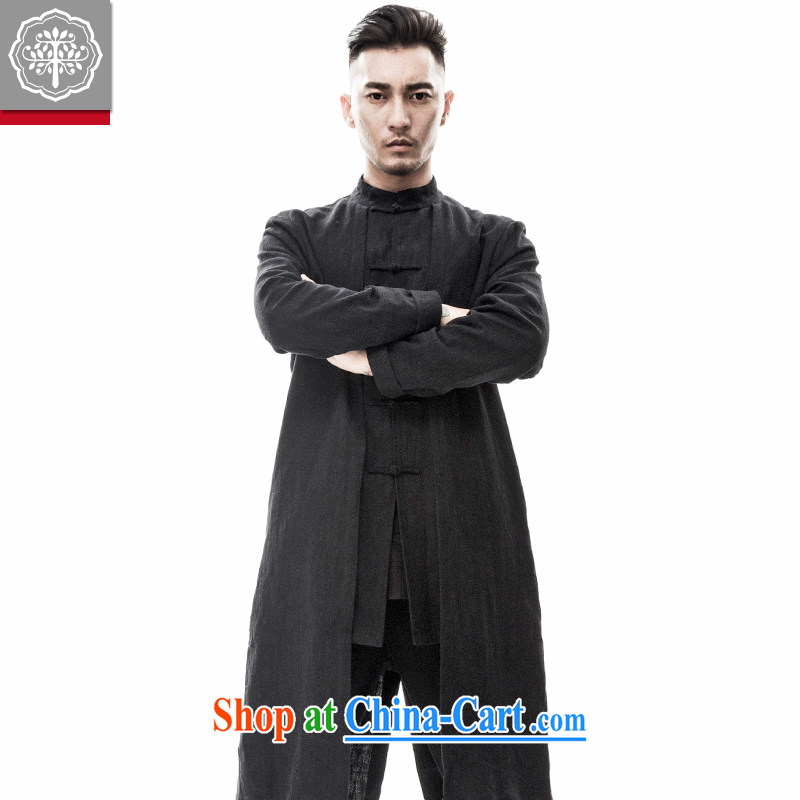 To tree Chinese men and Han-improved Chinese men's cotton autumn the coat, for the charge-back gown China wind Hyun-color 165/S, tree (EYENSREE), shopping on the Internet