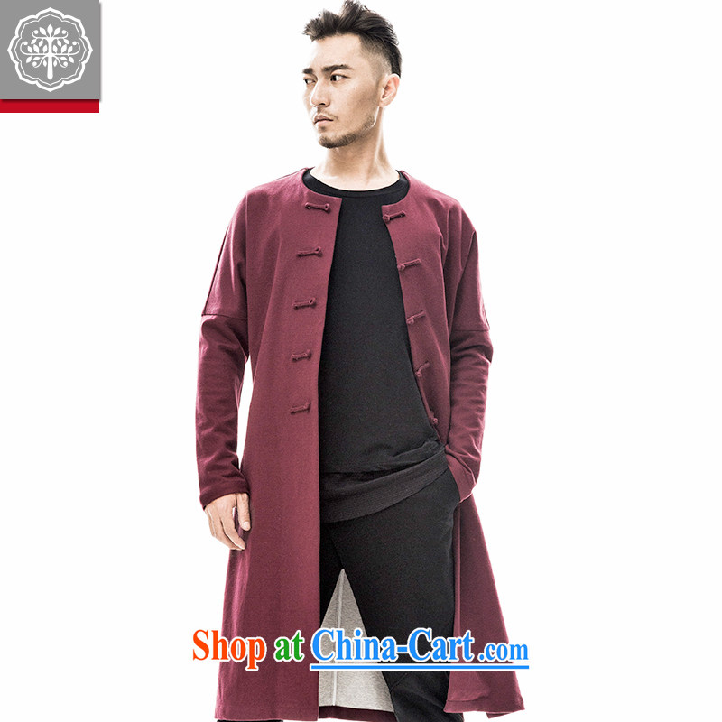 2015 fall/winter new paragraph tree Chinese men and Han-improved autumn tides, long coats, Chinese jacket men and Chinese Wind and Zeng Peiyan color 185/XXL, tree (EYENSREE), shopping on the Internet