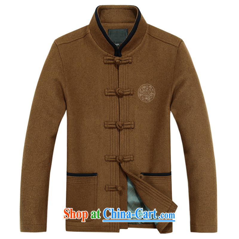 Kim Jong-il chestnut mouse and well-being, life long-sleeved Chinese T-shirt middle-aged and older well-shou Tang jackets T-shirt Ethnic Wind men's Chinese, for the charge-back Bok-su Tang mounted Uhlans on XXXL, the chestnut mouse (JINLISHU), online shop