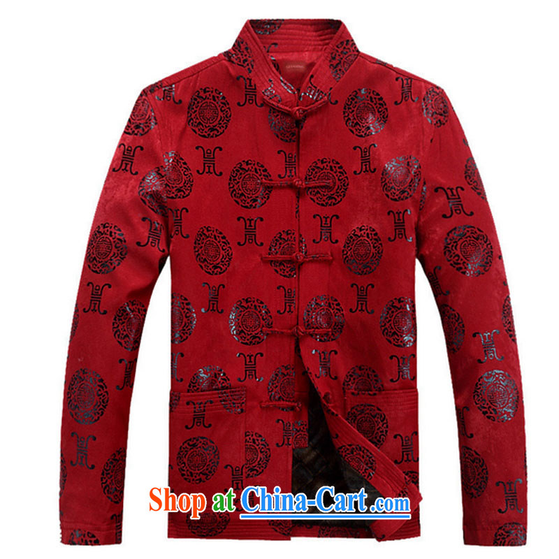 The relevant stakeholders in the Cloud older men Tang with long-sleeved jacket Chinese-buckle Yi China wind Tang jackets spring male DYF 07 red XXXL stakeholders, the cloud (YouThinking), and, on-line shopping