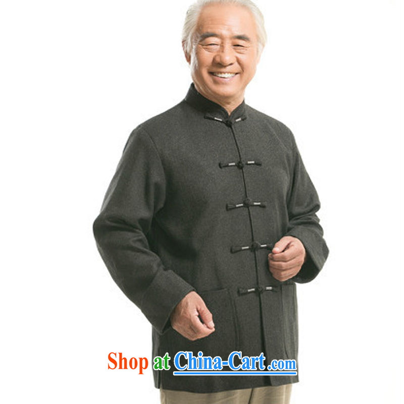 The stakeholders in the Cloud old men long-sleeved Chinese Chinese T-shirt older persons coat hair is male DY 9821 dark gray XXXL stakeholders, the cloud (YouThinking), and, on-line shopping
