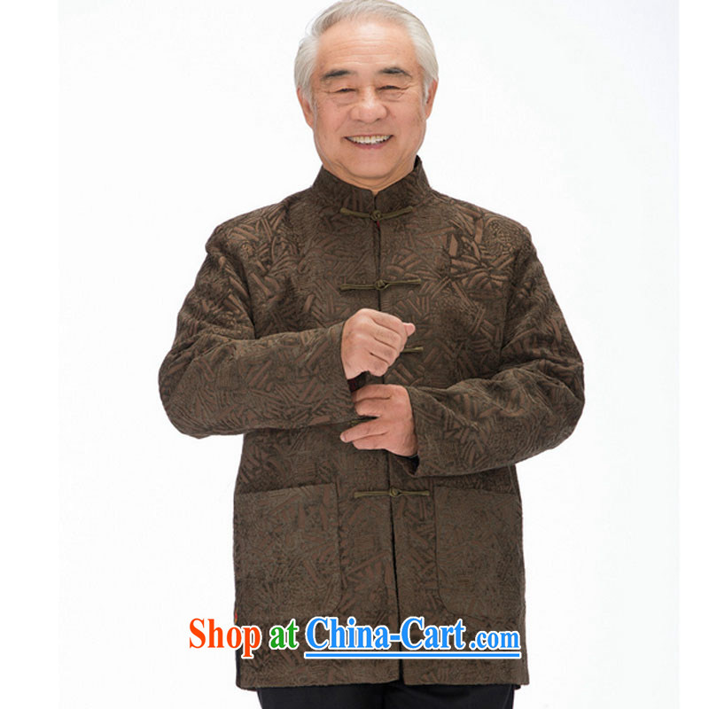 Stakeholders line cloud Tang is joining the older upscale Chinese men's old men Chinese-tie, collar DY 1455 tea-colored XXXL stakeholders, the cloud (YouThinking), and, on-line shopping