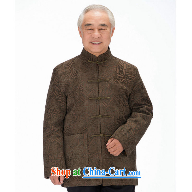 Stakeholders line cloud Tang is joining the older upscale Chinese men's old men Chinese-tie, collar DY 1455 tea-colored XXXL stakeholders, the cloud (YouThinking), and, on-line shopping