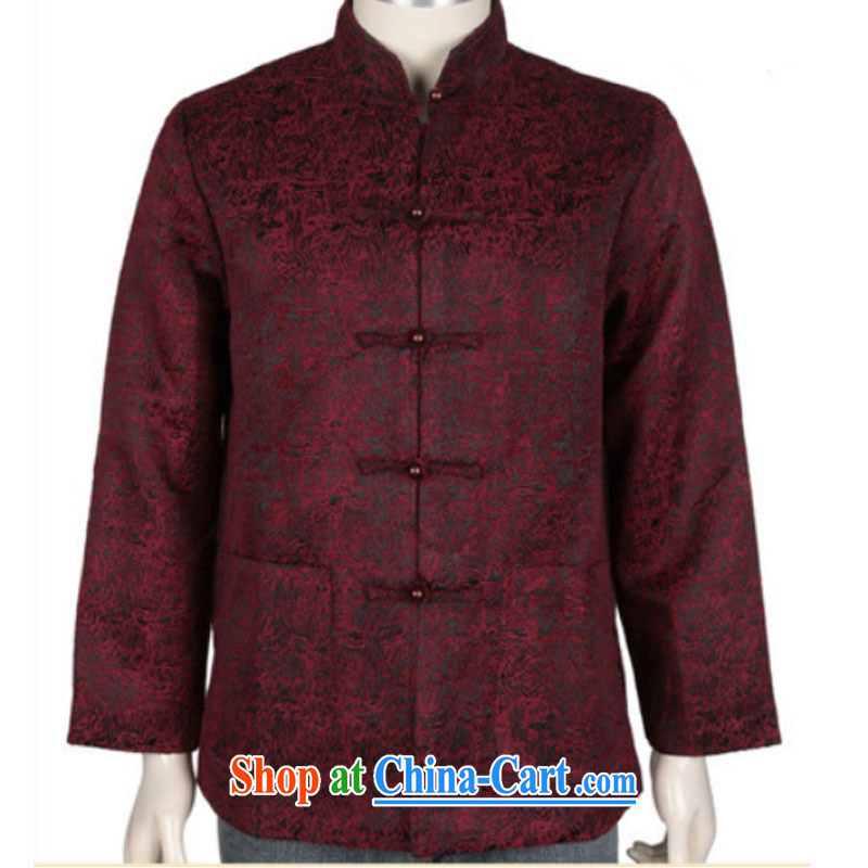 The stakeholders in the Cloud elderly Chinese father my grandfather was loaded with autumn and long-sleeved T-shirt Chinese jacket DY 1369 deep red XXXL stakeholders, the cloud (YouThinking), and, on-line shopping