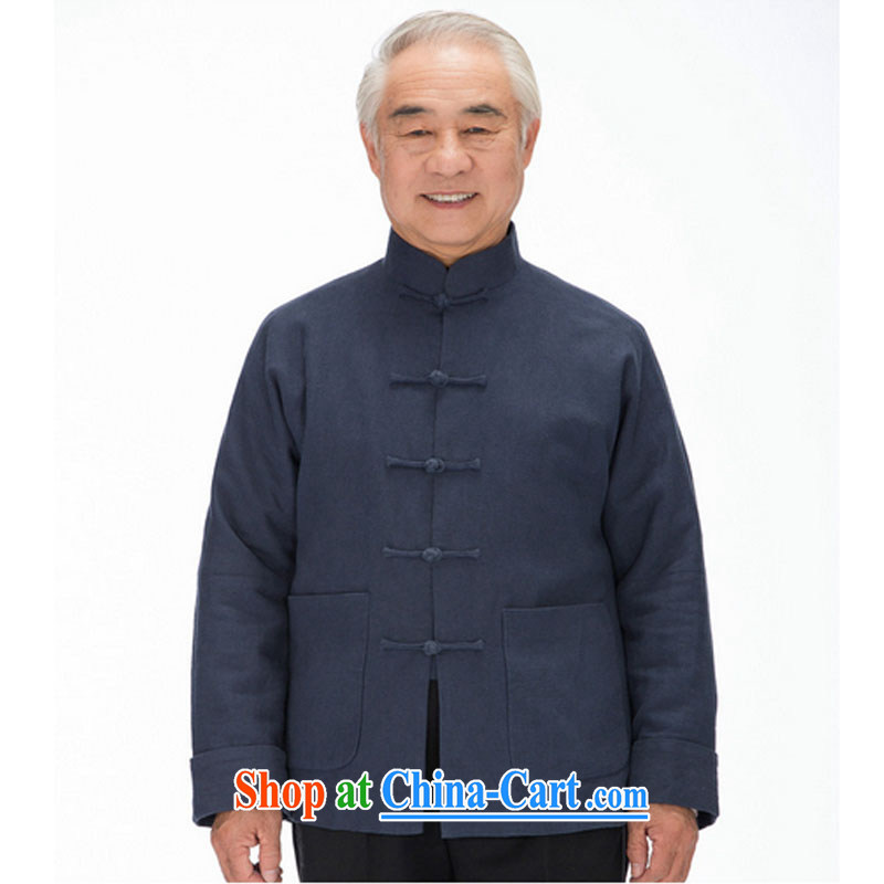 Line-of-long-sleeved Chinese leisure old men long-sleeved Tang with thick winter jackets DY 1320 blue XXXL stakeholders, the cloud (YouThinking), and, on-line shopping