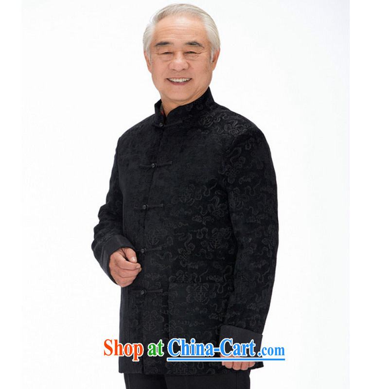 The stakeholders in the Cloud old men sauna silk Tang replace leisure thick long-sleeved Tang replace Xiangyun ethnic wind men's Chinese jacket DY 1316 black XXXL stakeholders, the cloud (YouThinking), and, on-line shopping