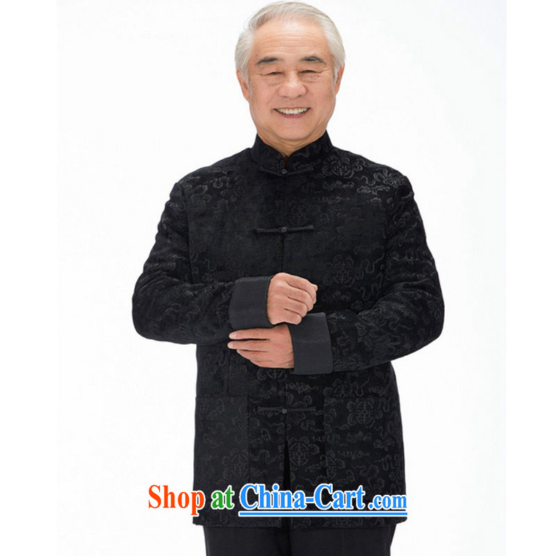The stakeholders in the Cloud old men sauna silk Tang replace leisure thick long-sleeved Tang replace Xiangyun ethnic wind men's Chinese jacket DY 1316 black XXXL stakeholders, the cloud (YouThinking), and, on-line shopping