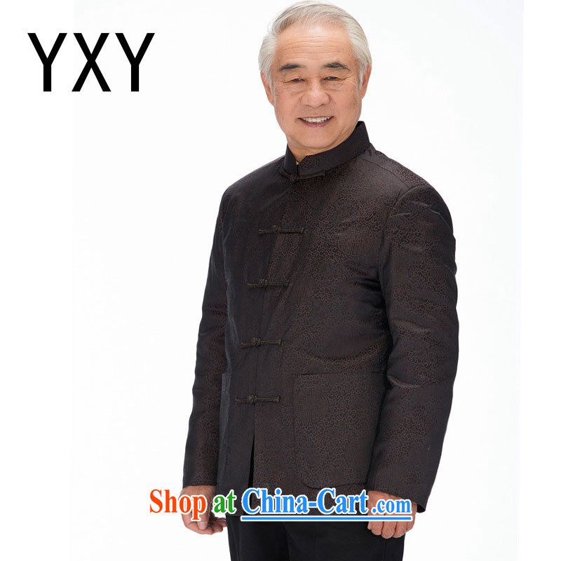 Stakeholders the cloud men's Chinese cotton Chinese leader, emulation, the Cotton Chinese Chinese cotton suit Male DY 1212 brown XXXL