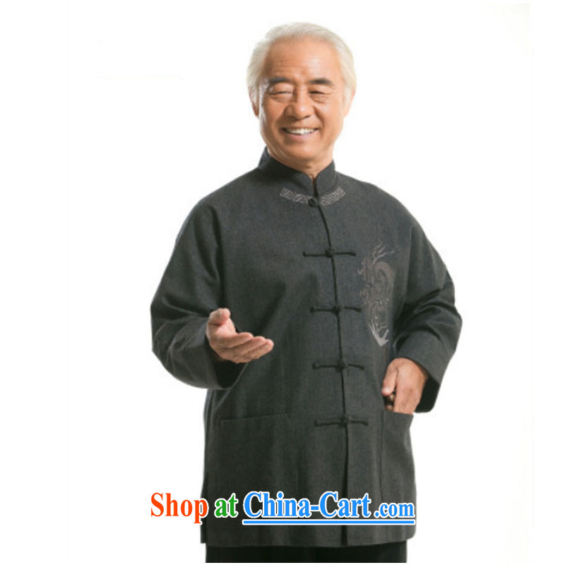 Stakeholders line cloud hair is fall and winter with new, old men Chinese older people wearing the tie coat DY 0768 - 1 gray XXXL stakeholders, the cloud (YouThinking), and, on-line shopping