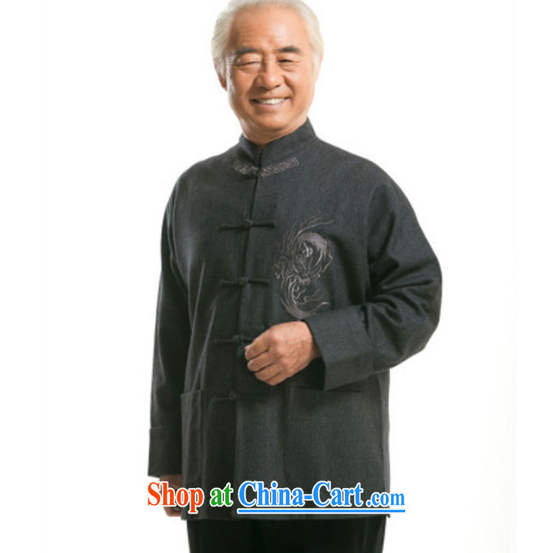 Stakeholders line cloud hair is fall and winter with new, old men Chinese older people wearing the tie coat DY 0768 - 1 gray XXXL stakeholders, the cloud (YouThinking), and, on-line shopping