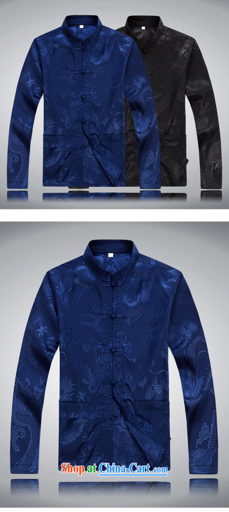 Top Luxury men's Chinese shirt Chinese men's long-sleeved Kit China wind spring loaded loose version men and set the snap, for Chinese Han-exercise clothing Black Kit XXXL/190 pictures, price, brand platters! Elections are good character, the national distribution, so why buy now enjoy more preferential! Health