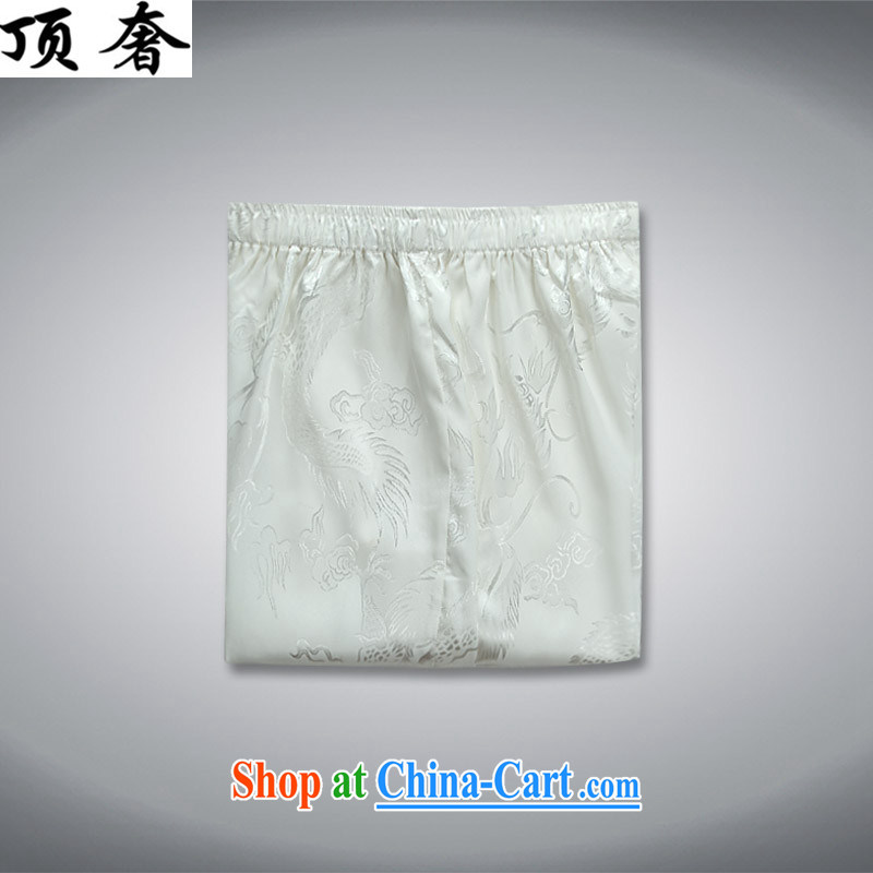 Top Luxury men's Chinese shirt Chinese men's long-sleeved Kit China wind spring loaded loose version of package men's the buckle up for Chinese Han-serving practitioners white package XXXL/190 and the top luxury, shopping on the Internet