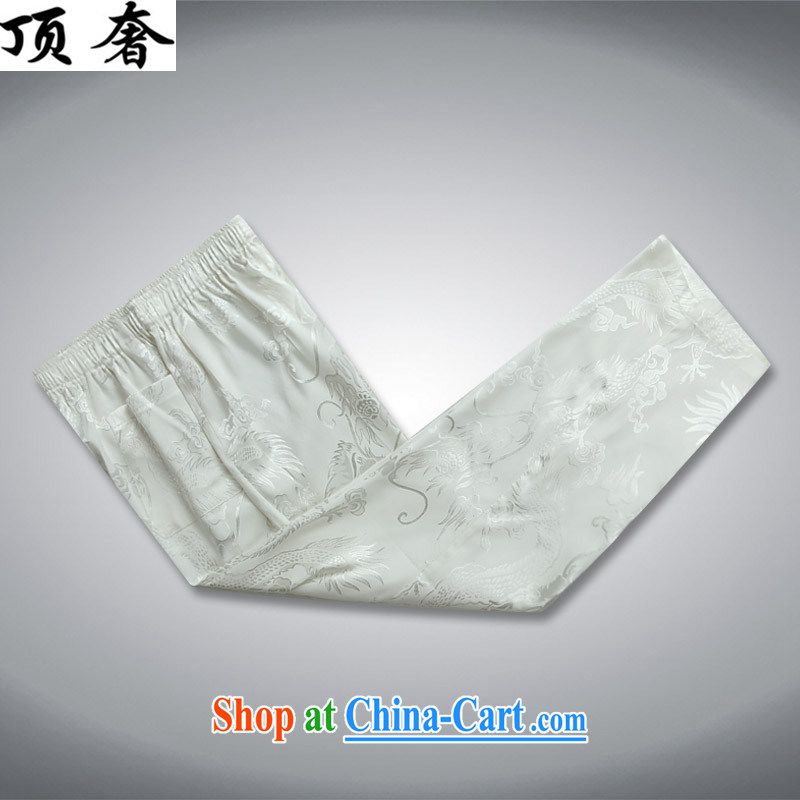 Top Luxury men's Chinese shirt Chinese men's long-sleeved Kit China wind spring loaded loose version of package men's the buckle up for Chinese Han-serving practitioners white package XXXL/190 and the top luxury, shopping on the Internet