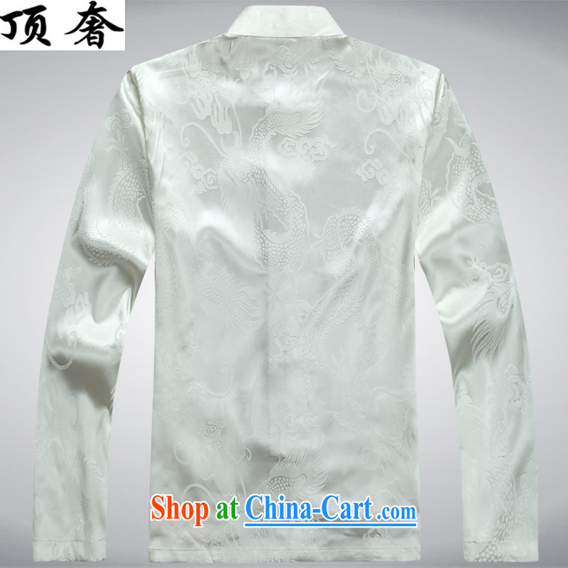 Top Luxury men's Chinese shirt Chinese men's long-sleeved Kit China wind spring loaded loose version of package-tie, for Chinese Han-exercise clothing m yellow package XXXL/190, and the top luxury, shopping on the Internet