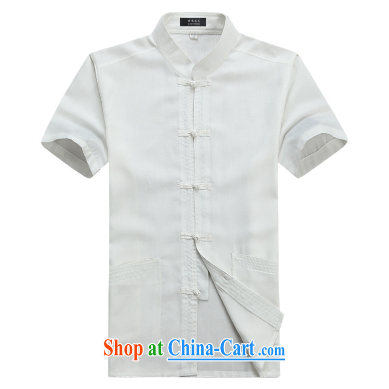 In accordance with the Wales 2015 summer new short-sleeved cotton Ma Tang replace older manual tray snap national costumes, 8658 - White - T-shirt 190 _ 104 A