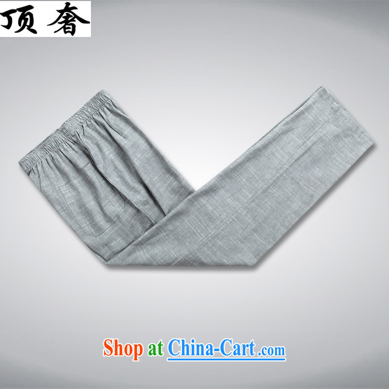 Top Luxury spring/summer men's cotton the Chinese men's fall, long-sleeved clothing middle-aged father older persons with Mr Henry TANG Chinese men and replace the clip, for Chinese Kit gray package XXXL/190, with the top luxury, shopping on the Internet