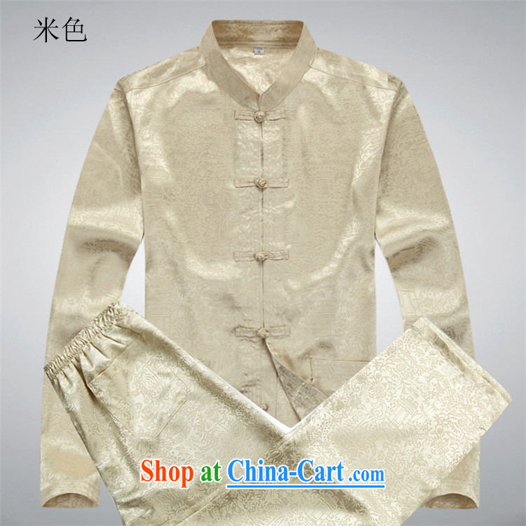 The chestnut mouse male Tang package installed, the short-sleeved traditional cultural clothing China wind men Chinese men and a short-sleeved Chinese Dress beige Kit XXXL pictures, price, brand platters! Elections are good character, the national distribution, so why buy now enjoy more preferential! Health