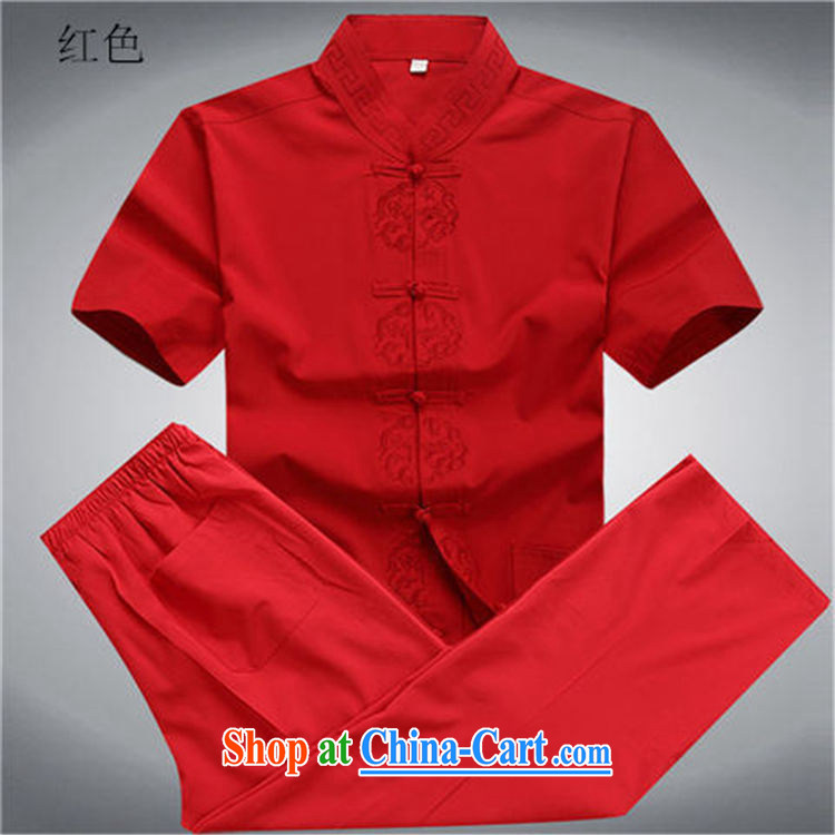 Putin's European Chinese men and package summer short-sleeved Tang package installed, older men's father Red Kit XXXL/190 pictures, price, brand platters! Elections are good character, the national distribution, so why buy now enjoy more preferential! Health