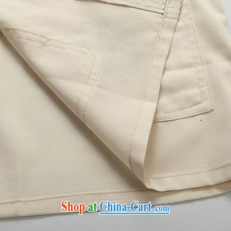 Putin's European men Tang replace short-sleeve kit (spring/summer with long-sleeved middle-aged and older Chinese short-sleeved Kit jogging with leisure package Han-beige Kit XXXL/190, Beijing (JOE OOH), online shopping