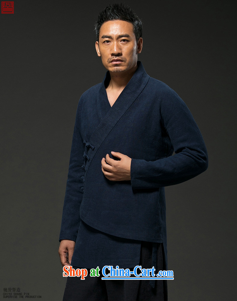Internationally renowned Chinese wind fall and winter men's cotton the Chinese long-sleeved improved Han-cynosure practice serving loose the tight T-shirt Chinese-tie blue (L) pictures, price, brand platters! Elections are good character, the national distribution, so why buy now enjoy more preferential! Health