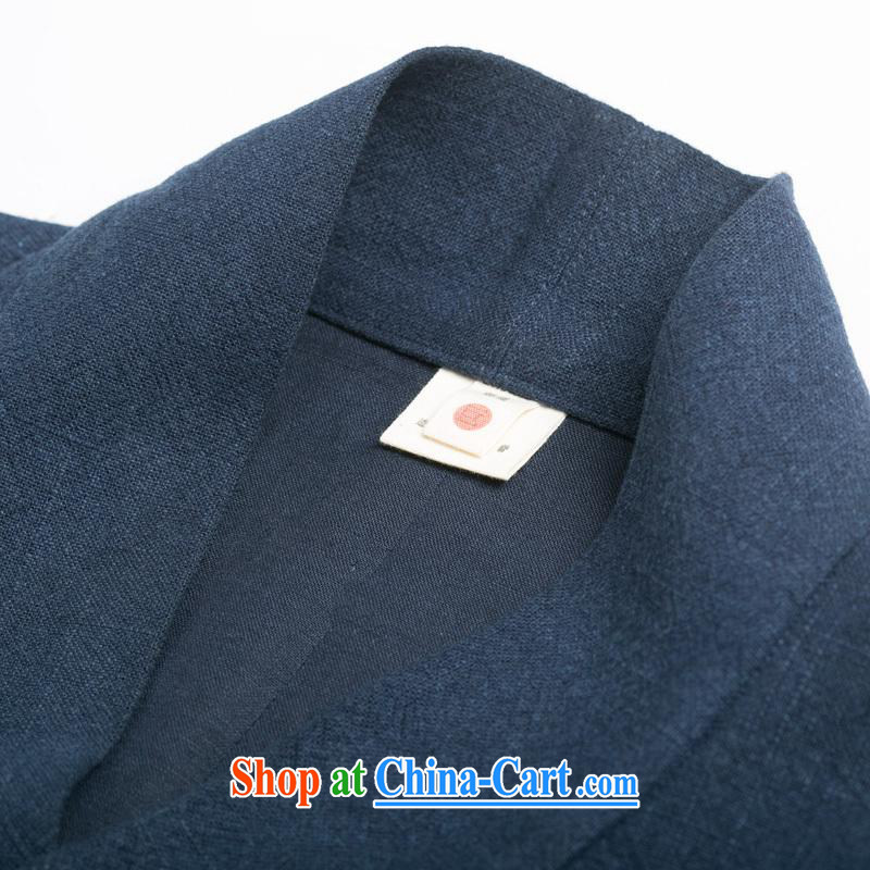 Internationally renowned Chinese wind fall and winter men's cotton the Tang with long-sleeved improved Han-cynosure practice serving loose the hard-pressed T-shirt Chinese-tie blue (L), internationally renowned (CHIYU), online shopping