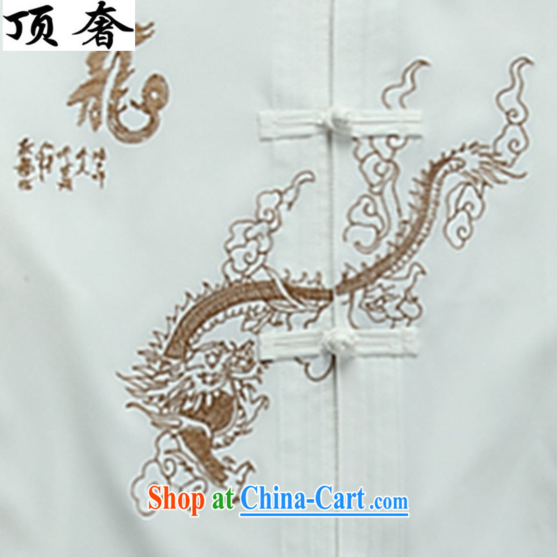 Top Luxury men's Tang with long-sleeved set loose version, shirt for China's wind-tie Han-red-colored embroidery Tang package installed with Father white Kit 43/190, the top luxury, shopping on the Internet